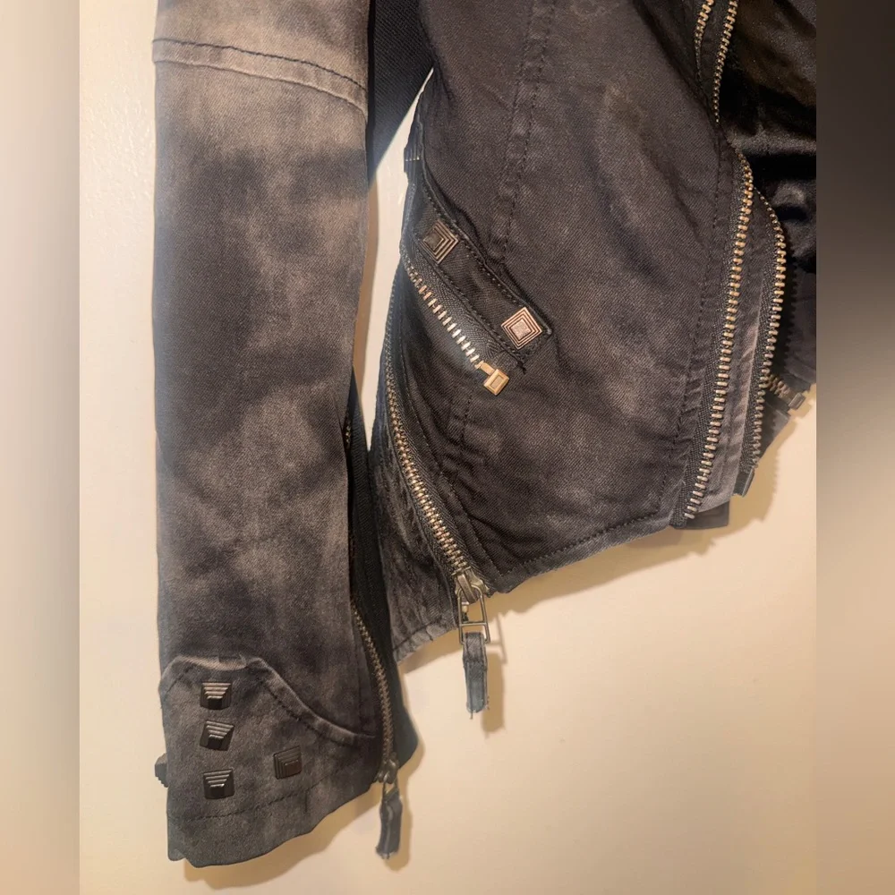 Double Zero Black Studded Leather Jacket - Picture 2 of 5